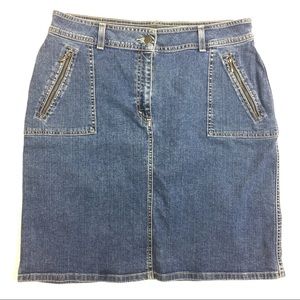 Eddie Bauer Women Size 16 Denim Skirt